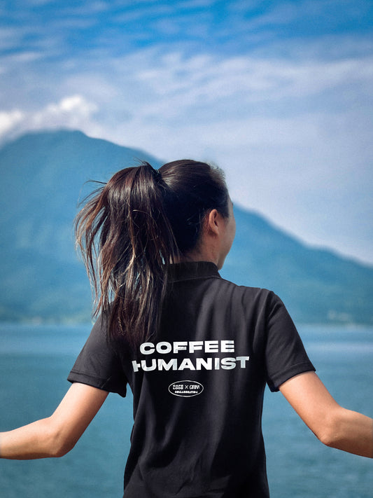 Cafe Loco classic polo shirt with Korean logo