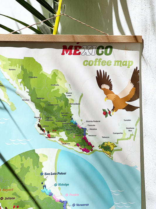 Poster: Map of coffee in Mexico